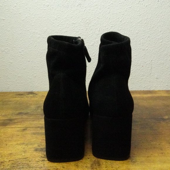Eileen Fisher Black Suede Ankle Boots Womens 7 - Picture 5 of 7